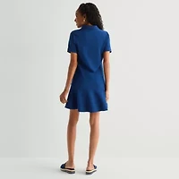 St. John's Bay Womens Short Sleeve Drop Waist Dress