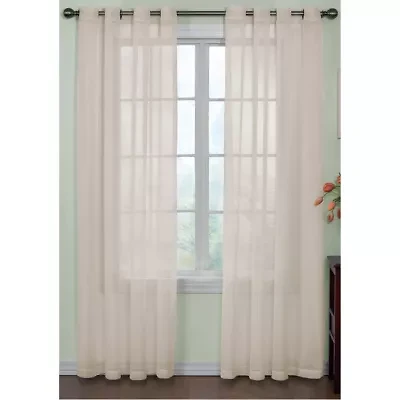 Arm And Hammer Curtain Fresh Odor-Neutralizing Grommet Top Sheer Single Panels