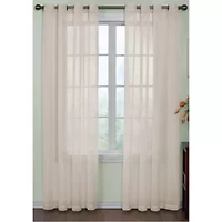 Arm And Hammer Curtain Fresh Odor-Neutralizing Grommet Top Sheer Single Panels