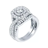 2 CT.T.W. Natural Diamond Bridal Set