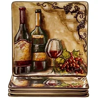 Certified International Tuscan View Set of 4 Dinner Plates