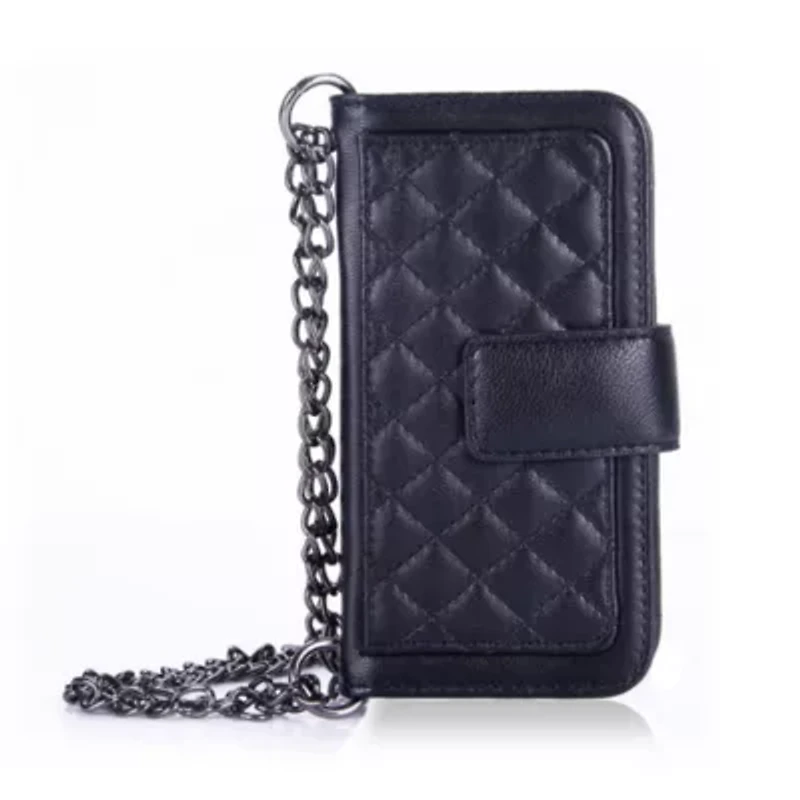 Genuine Leather Phone Case and Wallet Combination with Chain for ﻿iPhone 6 Plus