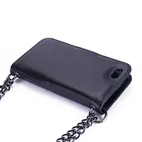 Genuine Leather Phone Case and Wallet Combination with Chain for ﻿iPhone 6 Plus