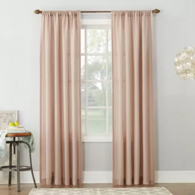 No 918 Amalfi Rod Pocket Sheer Single Curtain Panel