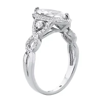 Womens 2 1/2 CT. T.W. Cubic Zirconia Sterling Silver Engagement Ring