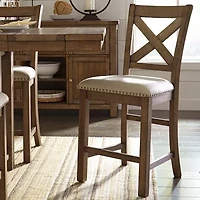 Signature Design by Ashley® Kavarna Set of 2 Upholstered Counter Height Stools