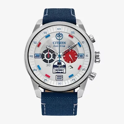 Citizen R2-D2 Star Wars Mens Chronograph Blue Strap Watch Ca4219-03w