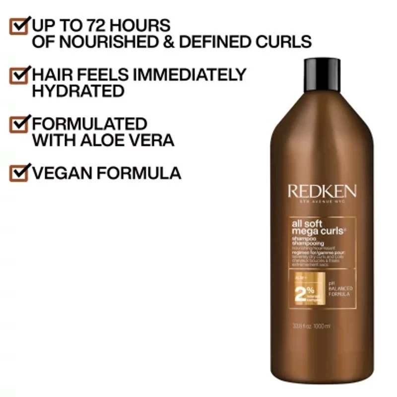 Redken All Soft Mega Curls Shampoo - 33.8 oz.