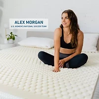 MOLECULE 3-Inch CopperWELL Plush Cooling Gel Infused Memory Foam Mattress Topper