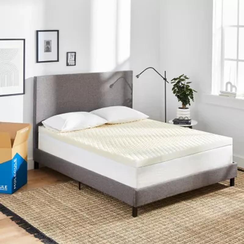 MOLECULE 3-Inch CopperWELL Plush Cooling Gel Infused Memory Foam Mattress Topper
