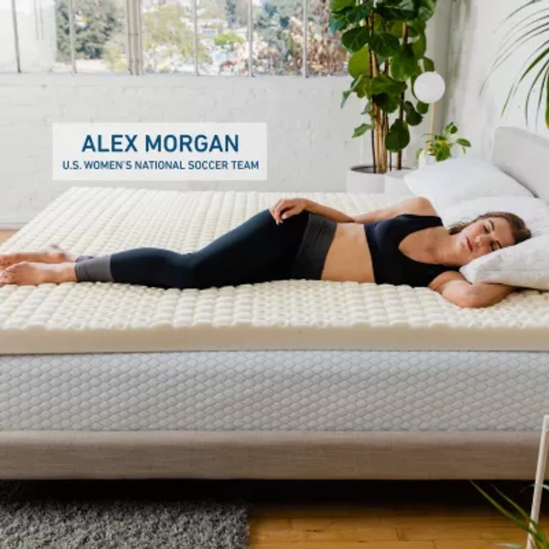 MOLECULE 3-Inch CopperWELL Plush Cooling Gel Infused Memory Foam Mattress Topper