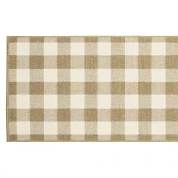 Covington Home Martinique Gingham Plaid 2'3"X7'6" Indoor Outdoor Rectangular Runner