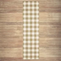 Covington Home Martinique Gingham Plaid 2'3"X7'6" Indoor Outdoor Rectangular Runner
