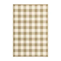 Covington Home Martinique Gingham Plaid Indoor Outdoor Rectangular Accent Rug
