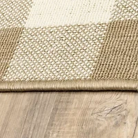 Covington Home Martinique Gingham Plaid Indoor Outdoor Rectangular Accent Rug
