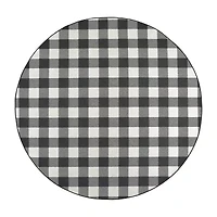 Covington Home Martinique Gingham Plaid 7'10" X Indoor Outdoor Round Area Rug