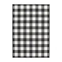Covington Home Martinique Gingham Plaid Indoor Outdoor Rectangular Area Rug