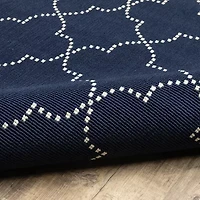 Covington Home Martinique Scallop Trellis 7'10" X 7'10" Indoor Outdoor Round Area Rug