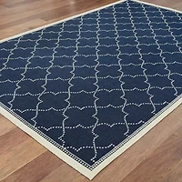 Covington Home Martinique Scallop Trellis Indoor Outdoor Rectangular Area Rug