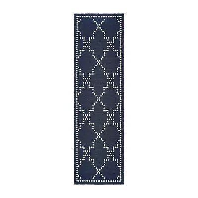 Covington Home Martinique Trellis 2'3"X7'6" Indoor Outdoor Rectangular Runner