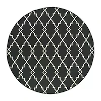 Covington Home Martinique Intricate Trellis 7'10" X 7'10" Indoor Outdoor Round Area Rug