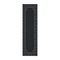 Covington Home Martinique Bordered 2'3"X7'6" Indoor Outdoor Rectangular Runner