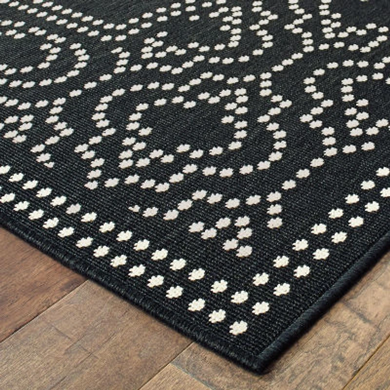Covington Home Martinique Bordered Indoor Outdoor Rectangular Accent Rug