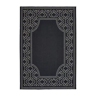 Covington Home Martinique Bordered Indoor Outdoor Rectangular Accent Rug