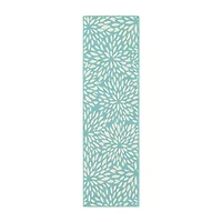Covington Home Marquesas Blooms 2'3"X7'6" Indoor Outdoor Rectangular Runner