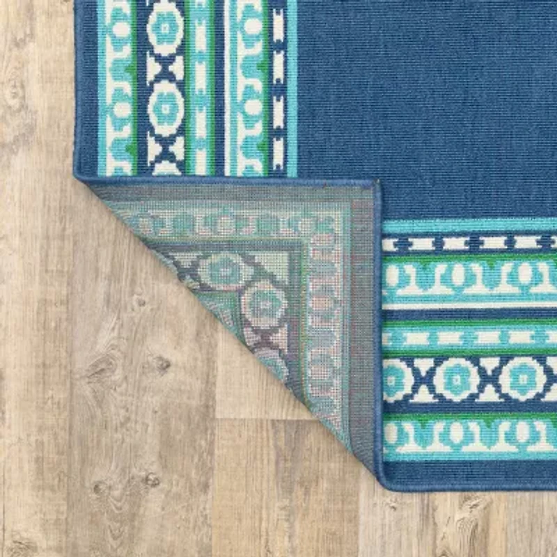 Covington Home Marquesas Border Indoor Outdoor Rectangular Area Rug