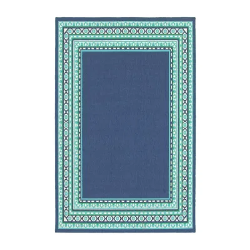 Covington Home Marquesas Border Indoor Outdoor Rectangular Area Rug