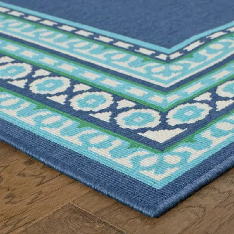 Covington Home Marquesas Border Indoor Outdoor Rectangular Area Rug