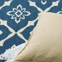 Covington Home Marquesas Floral Diamond 7'10"X7'10" Indoor Outdoor Round Area Rug
