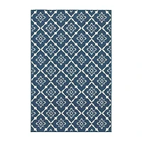 Covington Home Marquesas Floral Diamond Indoor Outdoor Rectangular Area Rug