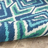 Covington Home Marquesas Diamond Ikat 2'3"X7'6" Indoor Outdoor Rectangular Runner