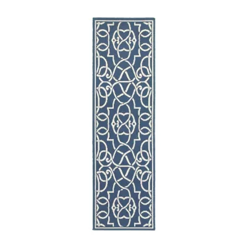 Covington Home Marquesas Intricate Trellis 2'3"X7'6" Indoor Outdoor Rectangular Runner