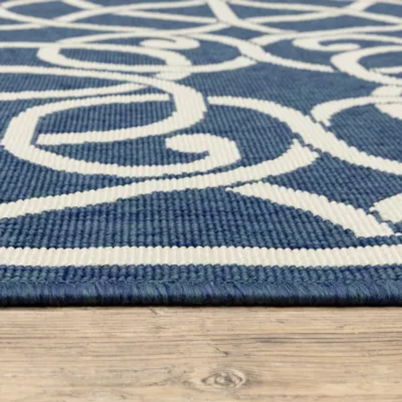 Covington Home Marquesas Intricate Trellis Indoor Outdoor Rectangular Accent Rug