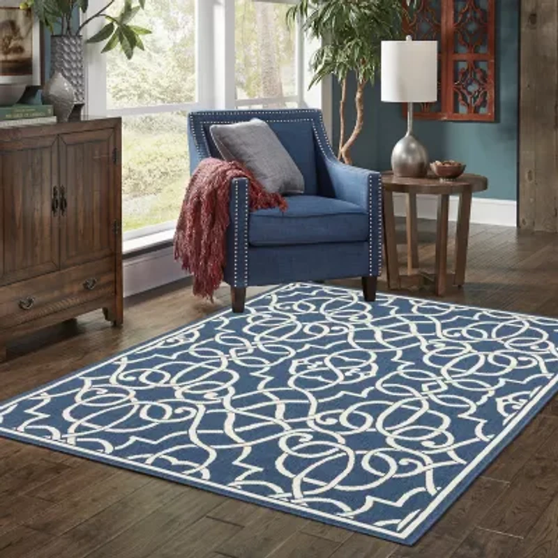 Covington Home Marquesas Intricate Trellis Indoor Outdoor Rectangular Accent Rug