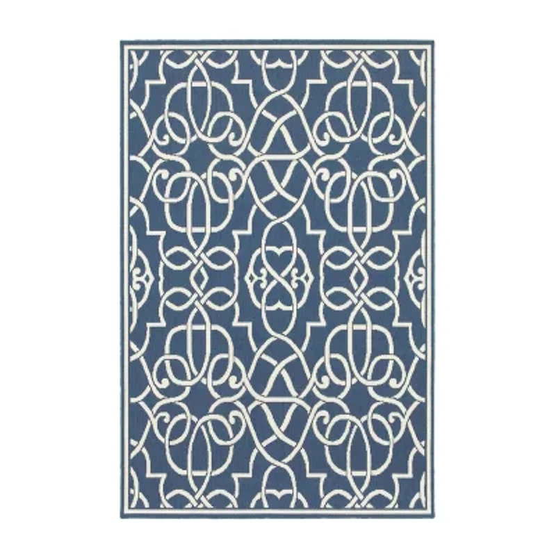 Covington Home Marquesas Intricate Trellis Indoor Outdoor Rectangular Area Rug