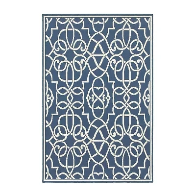 Covington Home Marquesas Intricate Trellis Indoor Outdoor Rectangular Area Rug