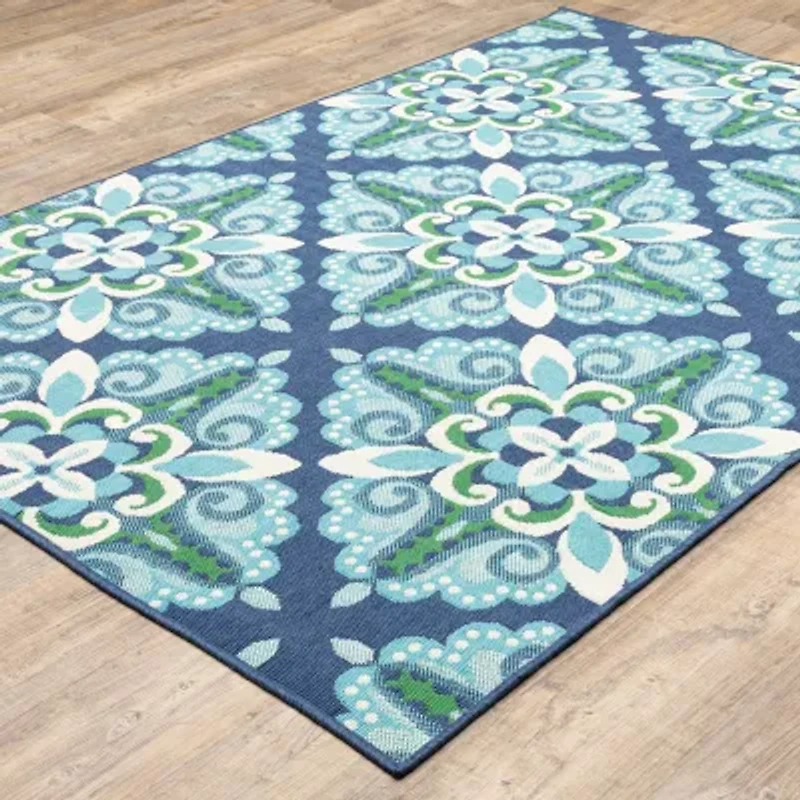 Covington Home Marquesas Medallion Indoor Outdoor Rectangular Area Rug