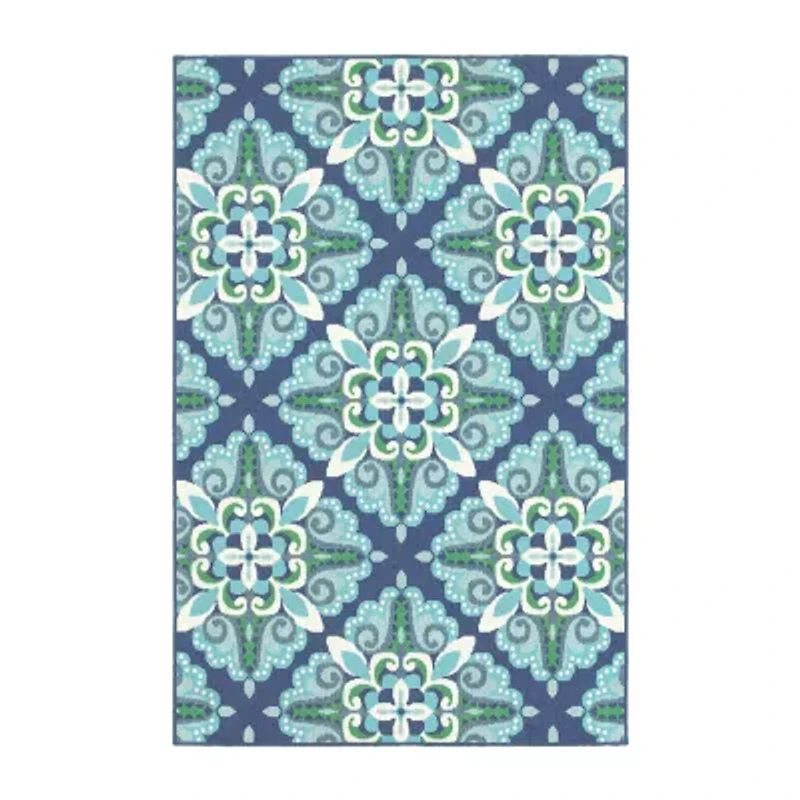 Covington Home Marquesas Medallion Indoor Outdoor Rectangular Area Rug