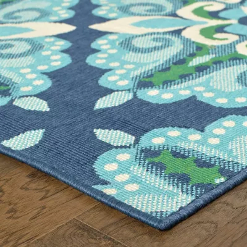 Covington Home Marquesas Medallion Indoor Outdoor Rectangular Area Rug