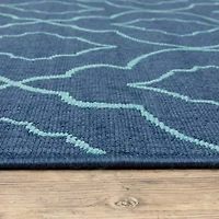 Covington Home Marquesas Morrocan Trellis 7'10"X7'10" Indoor Outdoor Round Area Rug