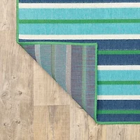 Covington Home Marquesas Multi Stripe Indoor Outdoor Rectangular Area Rug