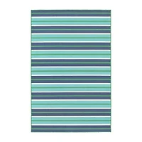 Covington Home Marquesas Multi Stripe Indoor Outdoor Rectangular Area Rug