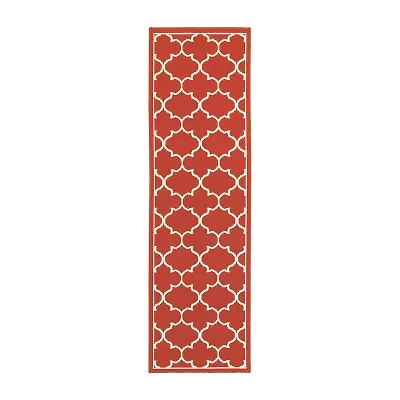 Covington Home Marquesas Scallop Trellis 2'3"X7'6" Indoor Outdoor Rectangular Runner