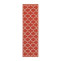 Covington Home Marquesas Scallop Trellis 2'3"X7'6" Indoor Outdoor Rectangular Runner