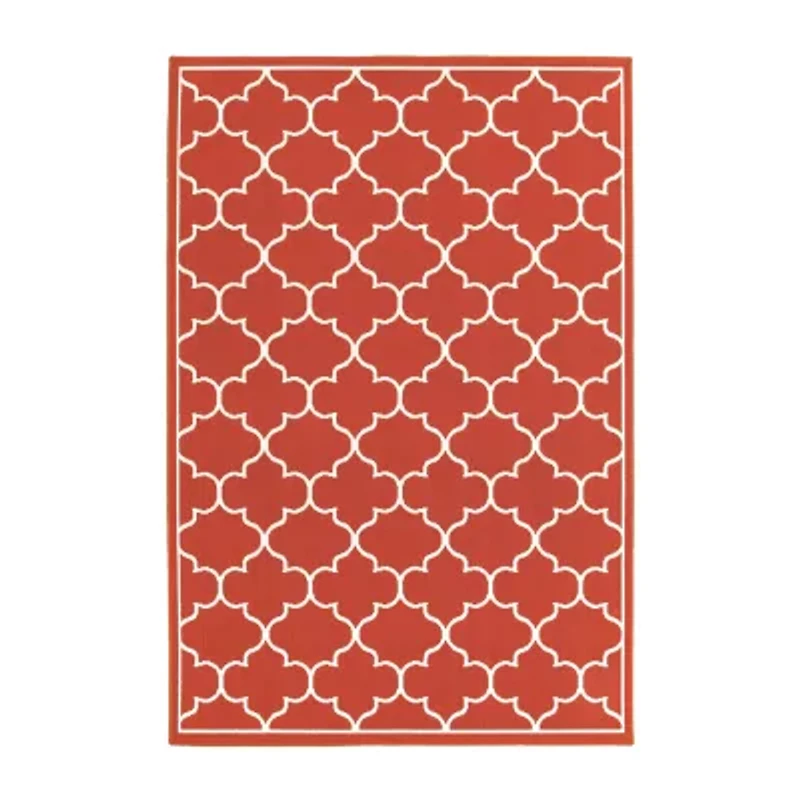 Covington Home Marquesas Scallop Trellis Indoor Outdoor Rectangular Accent Rug