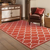 Covington Home Marquesas Scallop Trellis Indoor Outdoor Rectangular Accent Rug